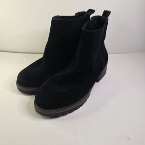Used Womens Crown Vintage Karina Chelsea Ankle Boots Sz 9.5 Black Suede